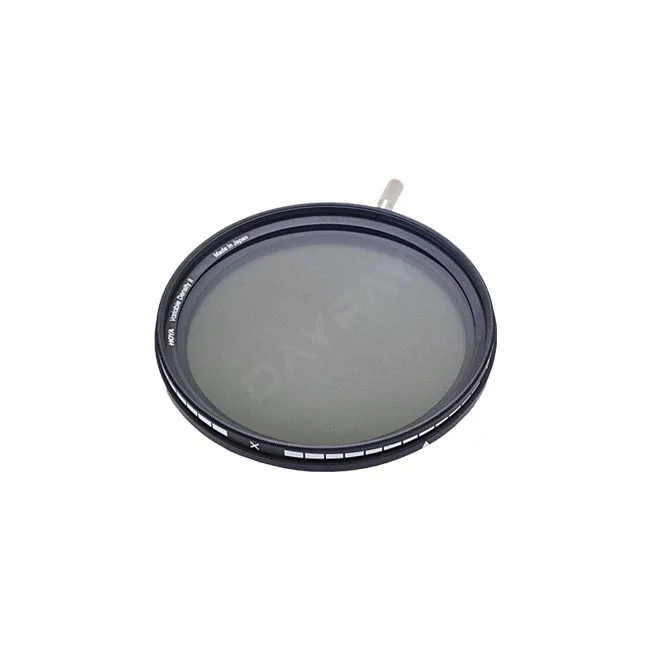 Hoya Variable Density ND3-400 Filter 회전 조절 링과 레버 측면 상세