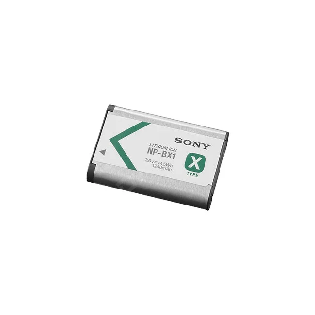 Sony NP-BX1 배터리 전면부와 라벨