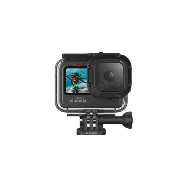 GoPro Protective Housing 전면과 마운트 장착 모습