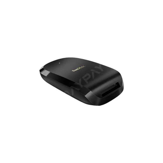SanDisk CFexpress Extreme PRO Type B Card Reader 상단 로고와 본체 각도