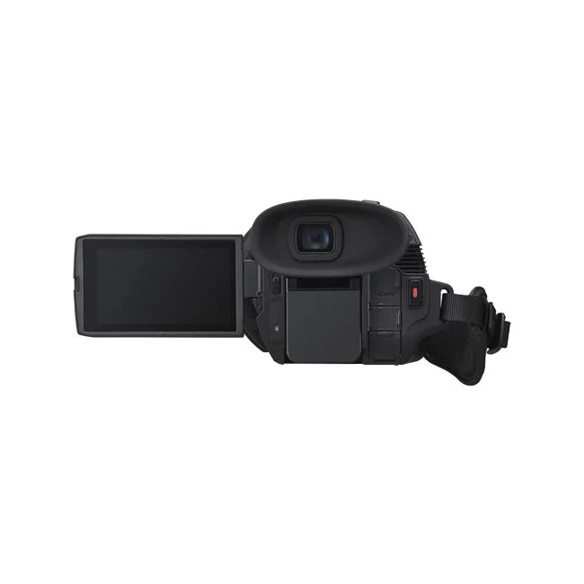 Panasonic HC-X1600 후면 뷰파인더와 펼쳐진 LCD 모니터