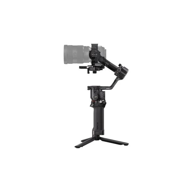 DJI RS5 Combo 측면 전체 뷰와 삼각대 장착 상태