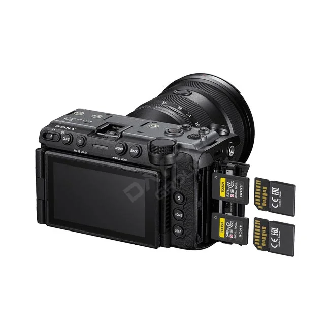 Sony FX5 후면 LCD와 메모리 카드 슬롯