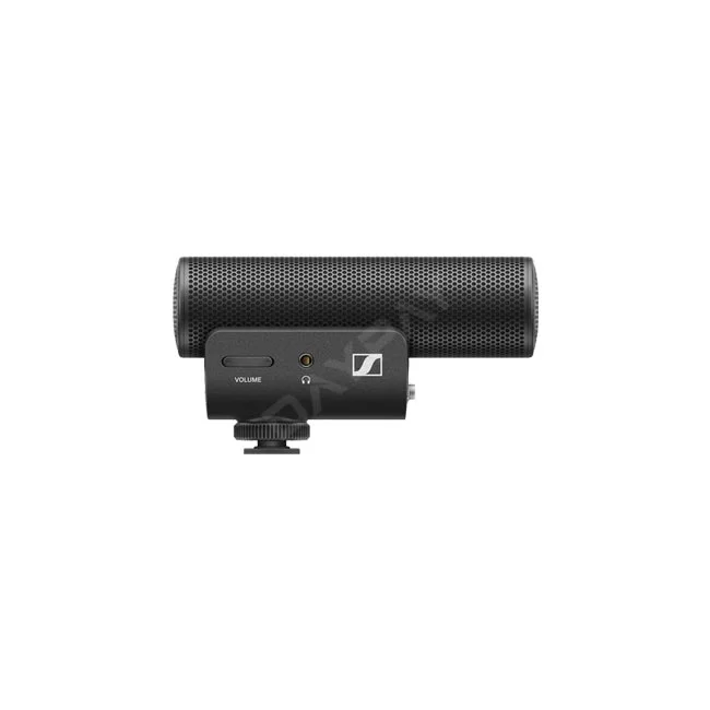 Sennheiser MKE 400 측면 볼륨 조절 다이얼과 오디오 단자