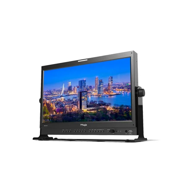 TVLogic LVM-181S 전면 패널과 스탠드