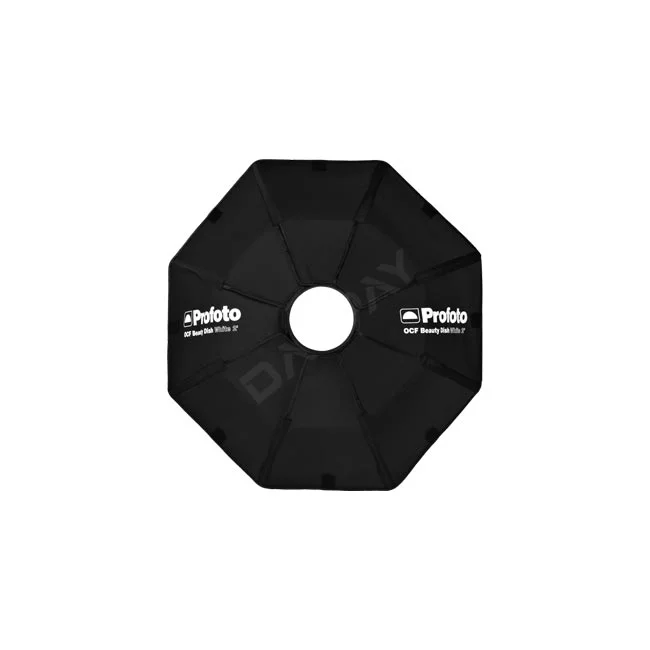 Profoto OCF Beauty Dish White + Profoto OCF Speedring 전면 외관과 중앙 마운트 홀