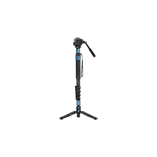 Sirui P-325FL 모노포드 비디오헤드 장착 전면 모습