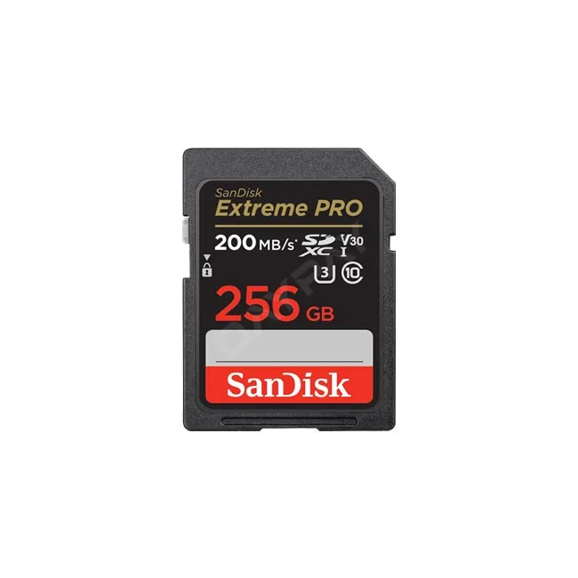 SanDisk Extreme Pro UHS-I 256GB SD 카드 정면 모습