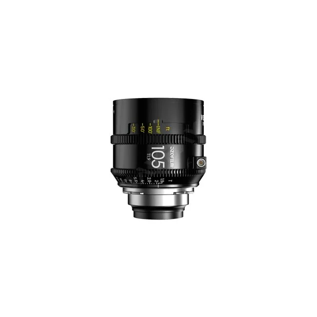 DZOFILM Vespid Prime II 105mm T1.9 단렌즈 정면 모습