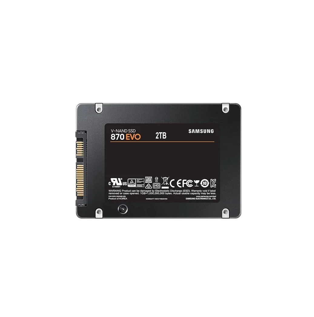 Samsung SSD 870 EVO 2TB SSD 저장장치 정면 모습