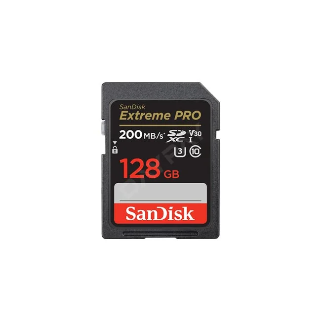 SanDisk Extreme Pro UHS-I 128GB (V30) SD 카드 정면 모습