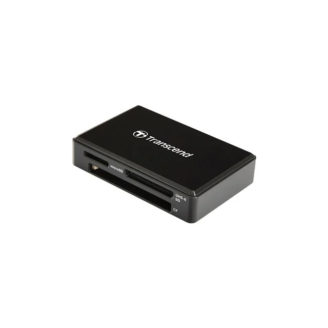 Transcend RDF9K2 멀티 카드 리더기 본체 전면 및 상단 슬롯