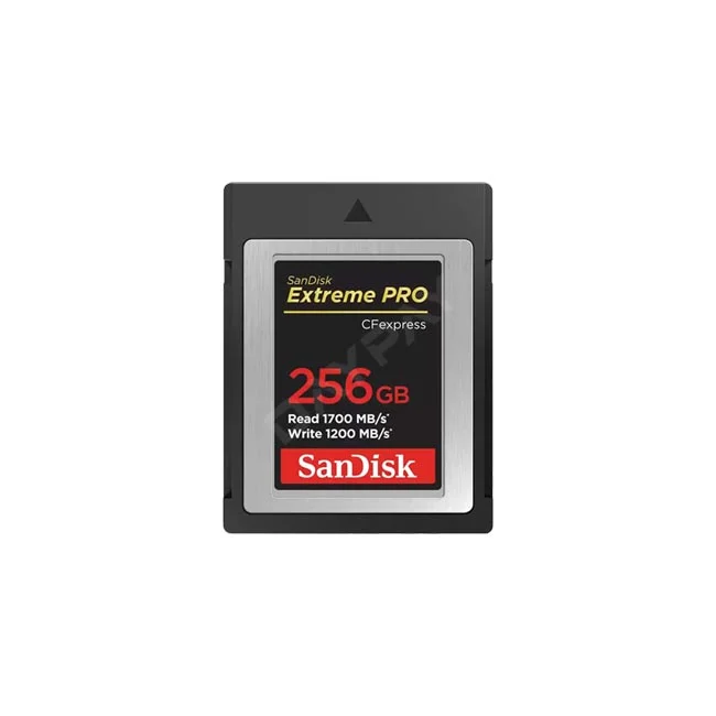 Sandisk CFexpress PRO Type B 256GB 메모리 카드 정면 모습