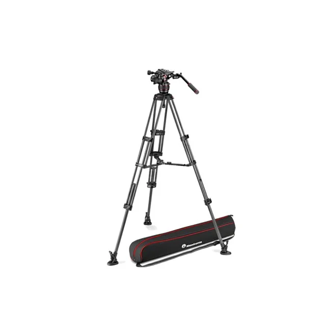 Manfrotto MVK608TWINMC 비디오 삼각대 키트와 전용 가방 전면 모습