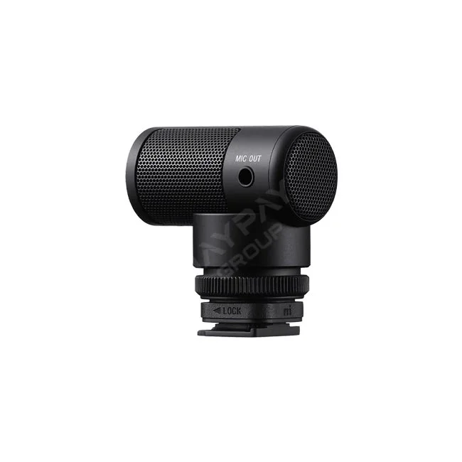 Sony ECM-G1 麥克風側面 MIC OUT 3.5mm 插孔與熱靴底座細節