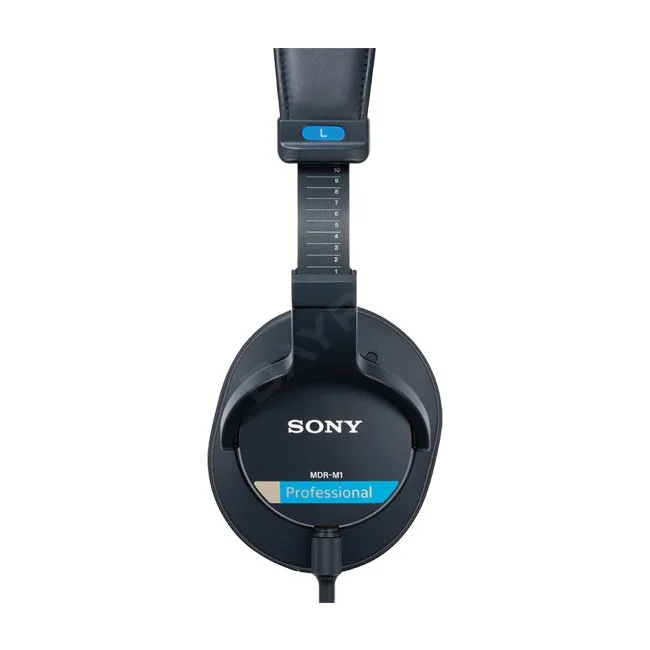 Sony MDR-M1 監聽耳機左側耳罩與頭帶伸縮調節刻度外觀