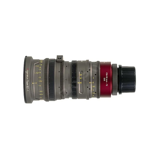 Angenieux EZ-1 30-90mm T2 電影變焦鏡頭側身全貌與鏡身刻度環