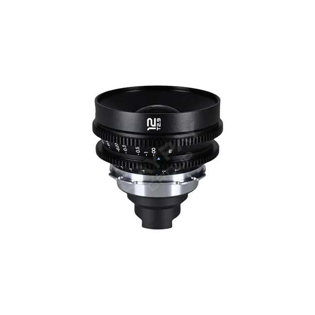 Laowa 12mm T2.9 Lite Zero-D VV 電影鏡頭正面外觀與對焦環標示