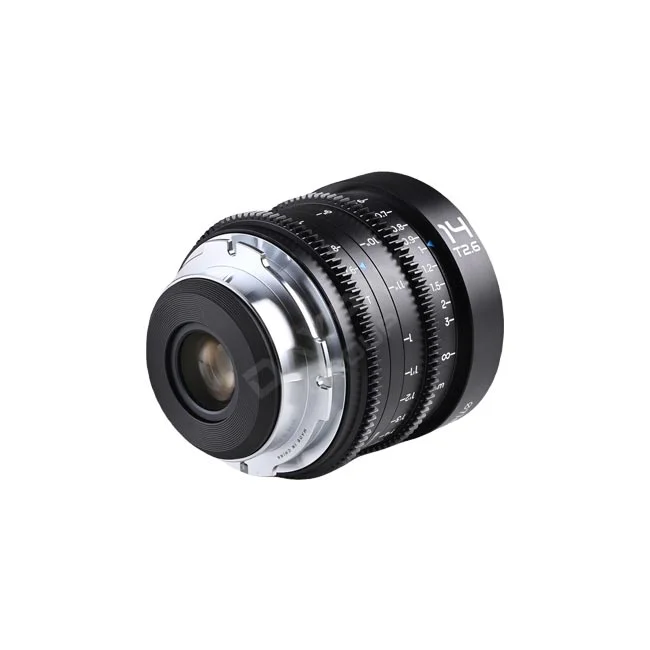 Laowa 14mm T2.6 Zero-D VV 電影鏡頭後方接環與鏡身側邊齒輪環