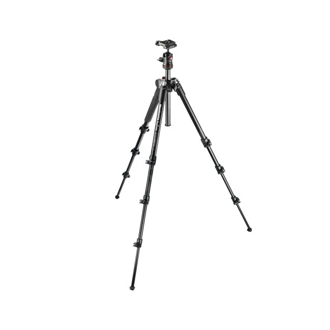 Manfrotto MKBFR1A4B-BH Travel Tripod 展開全貌與球形雲台