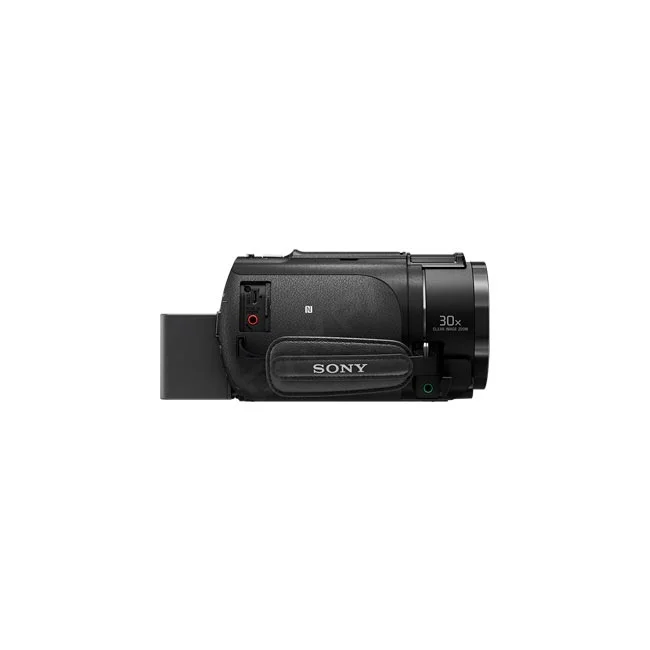 Sony FDR-AX43 數位攝影機側面特寫，展示握帶與機身按鍵配置，提供高品質相機出租與器材出租服務 - 日付租賃 DAYPAY RENTAL