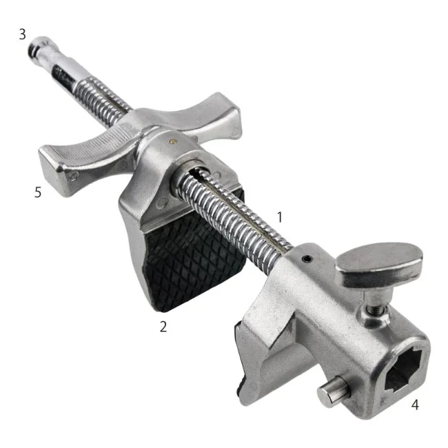 Kupo KCP-600 Super Viser Clamp W 鴨嘴夾帶標註結構圖
