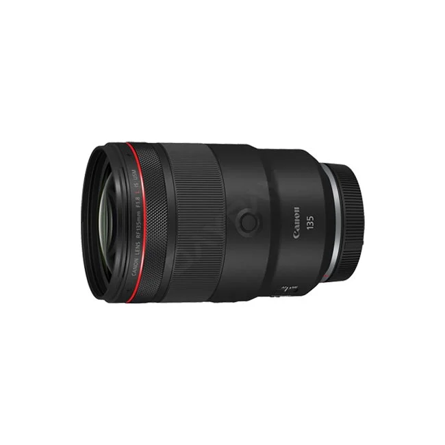 Canon RF135mm F1.8 L IS USM 鏡頭側面外觀與對焦環細節，由日付租賃 DAYPAY RENTAL 提供專業相機出租與器材租賃服務。