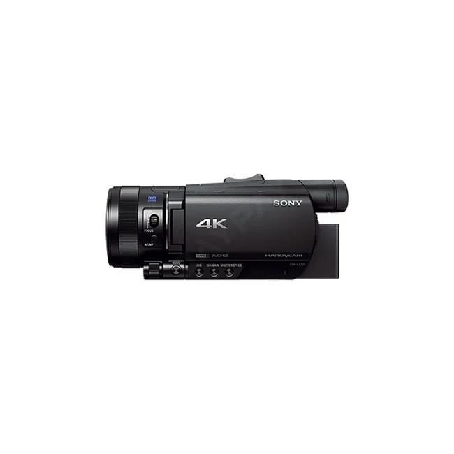 Sony FDR-AX700 數位攝影機側身全貌，提供專業相機出租與器材出租服務，滿足您的影音創作需求。