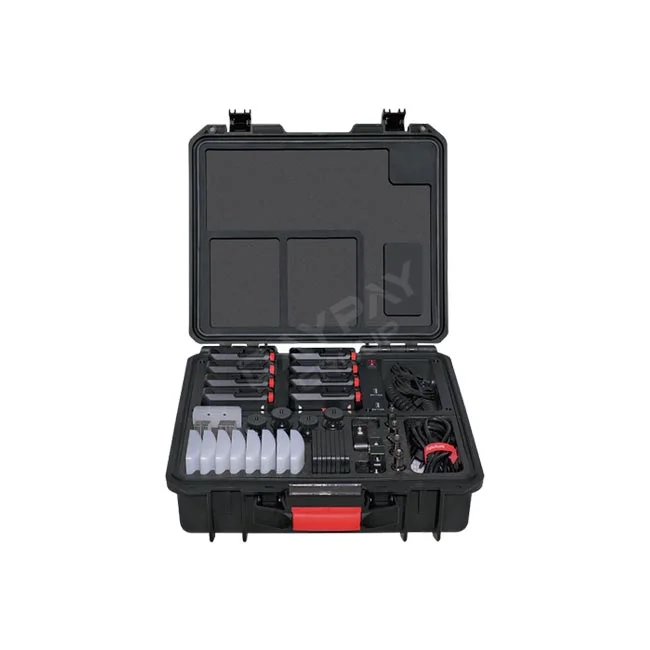 Aputure MC Pro 8-Light Kit 充電硬殼箱內部配置與包含配件