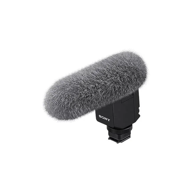 Sony ECM-B1M 麥克風裝上防風毛罩外觀