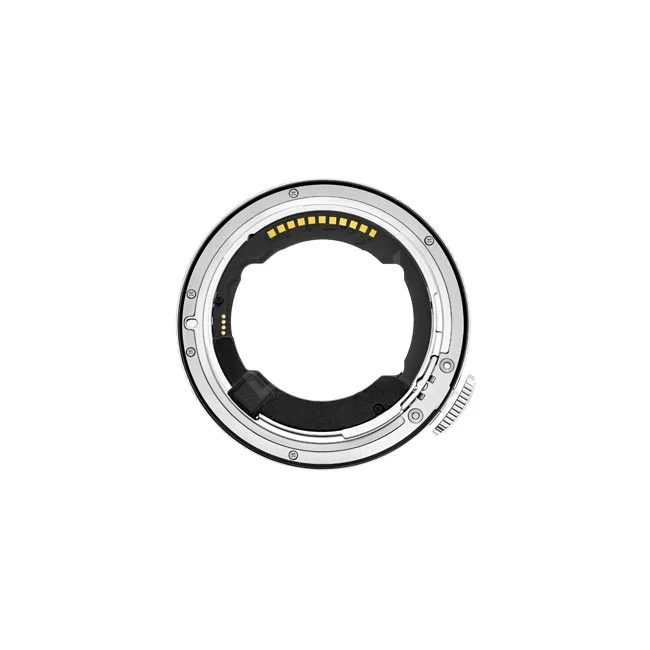 Megadap ETZ21 Pro+ E to Z-Mount Adapter 轉接環正面金屬卡口與電子觸點細節，提供給需要相機出租與器材出租服務的專業攝影師參考 ｜ 日付租賃 DAYPAY RENTAL