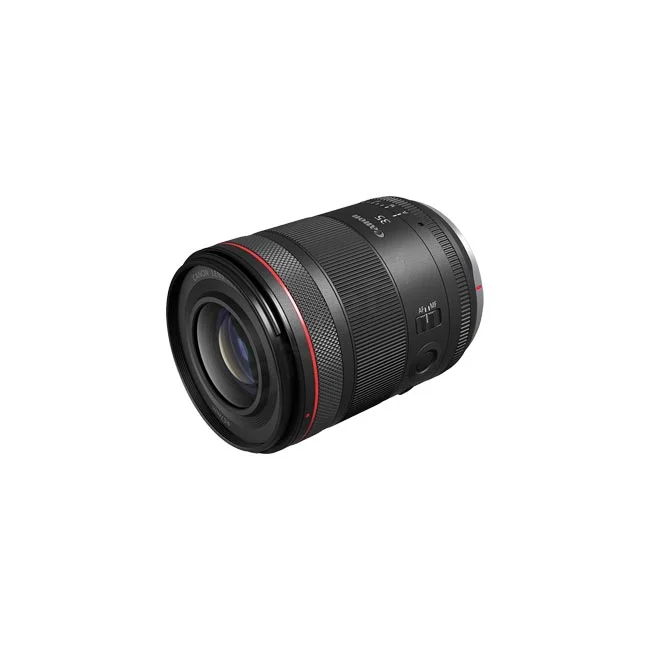 Canon RF35mm F1.4 L VCM 鏡頭側身與鏡片特寫，提供日付租賃 DAYPAY RENTAL 器材出租與相機租賃服務