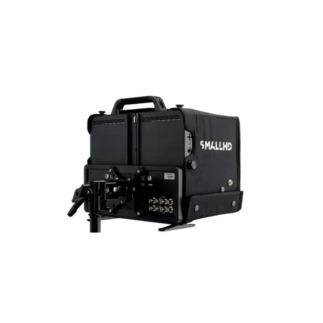 SmallHD Cine 24 背面接口與支架安裝狀態