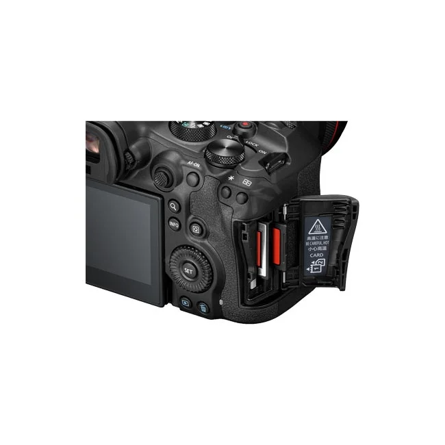 Canon EOS R8 相機出租的記憶卡插槽與側邊按鍵細節,由日付租賃 DAYPAY RENTAL 提供專業相機租賃與器材出租服務。