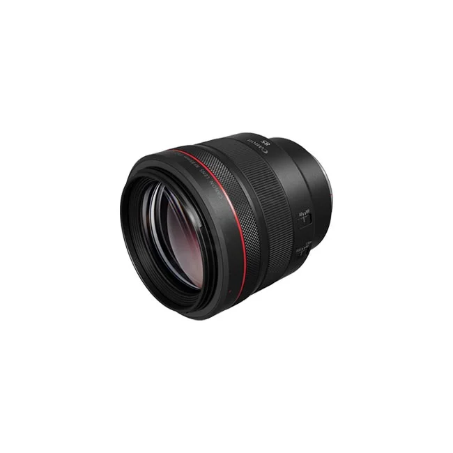 Canon RF 85mm F1.2 L USM 鏡頭外觀側視角度，提供專業相機出租與器材出租服務，由日付租賃 DAYPAY RENTAL 提供高品質相機租賃。