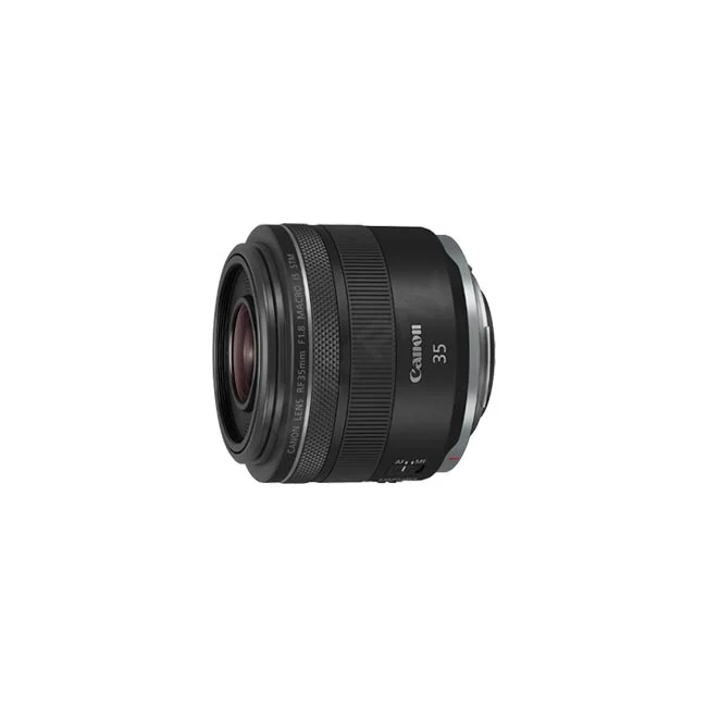 Canon RF35mm F1.8 Macro IS STM 鏡頭側面外觀與對焦環細節，由日付租賃 DAYPAY RENTAL 提供相機出租與相機租賃服務。