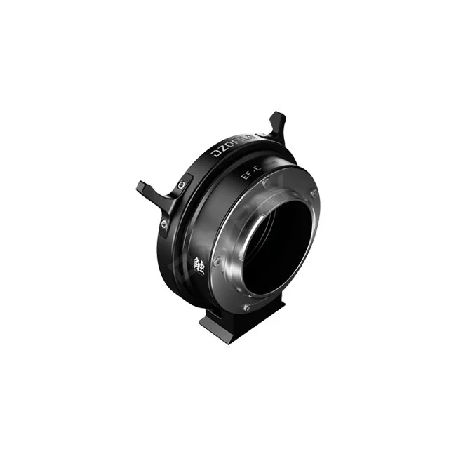 Dzofilm Octopus Adapter (EF to E) 轉接環正面外觀與金屬接環細節，提供日付租賃 DAYPAY RENTAL 器材出租與相機租賃服務