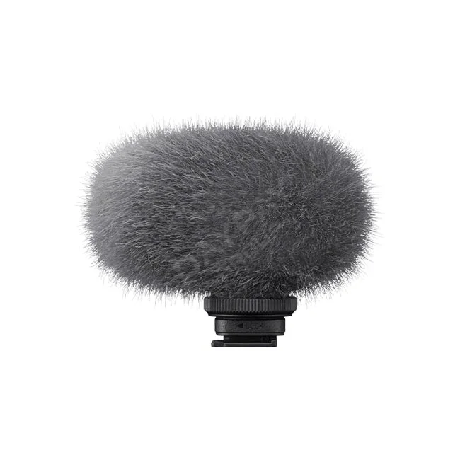 Sony ECM-G1 麥克風安裝防風毛罩正面外觀