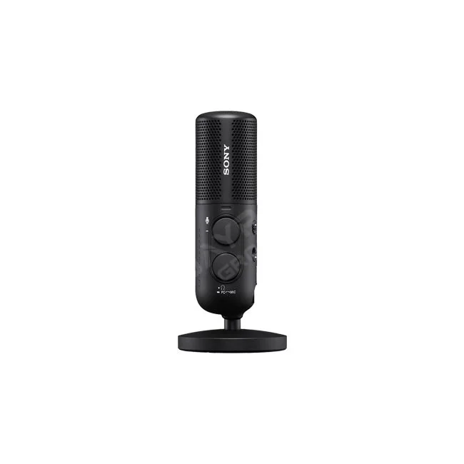 Sony ECM-S1 無線串流麥克風正面操作按鍵與桌上支架