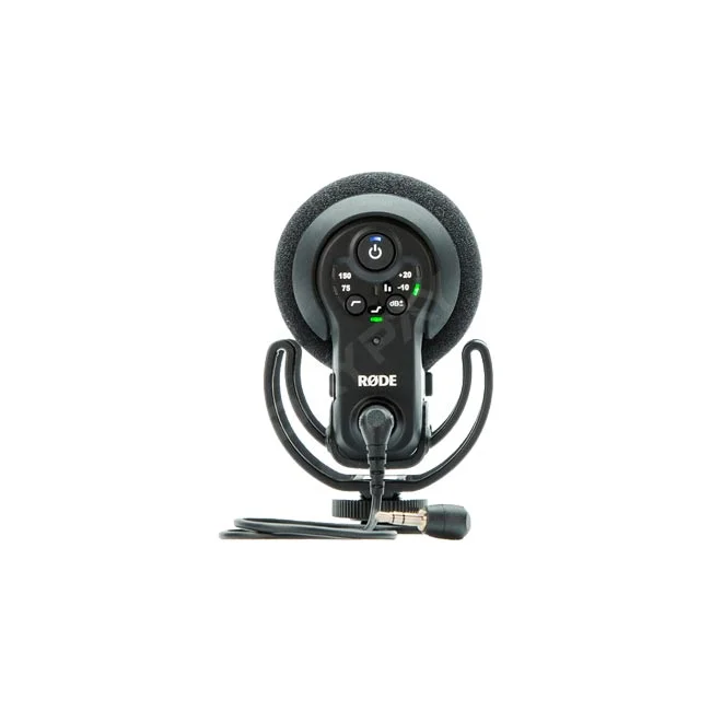 Rode VideoMic Pro Plus 背面數位控制面板與電源按鈕
