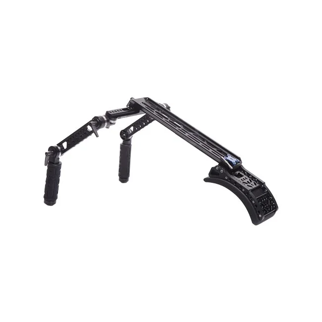 Tilta 19mm Universal Dovetail Shoulder Mount 正面全貌與肩墊、導軌及手把結構