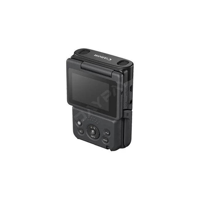 於日付租賃 DAYPAY RENTAL提供Canon PowerShot V10相機出租服務，圖為機身背面與翻轉螢幕角度，適合Vlog拍攝器材租賃需求。