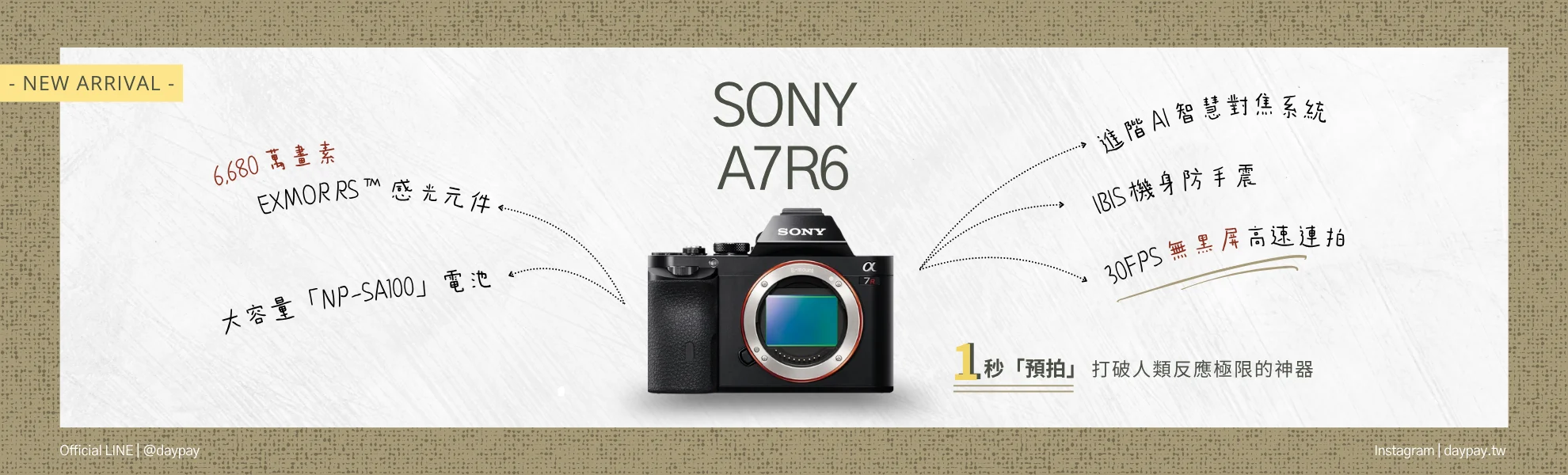 SONY A7R6 相機出租，具備 6680 萬畫素與進階 AI 智慧對焦系統
