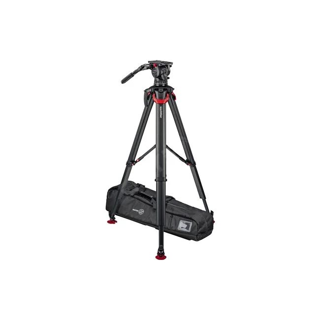 Sachtler aktiv14 flowtech100 Kit 三腳架油壓雲台套組正面與專用背袋